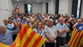 Acto del Consell de la República en Verges, en el que Puigdemont intervino por videoconferencia