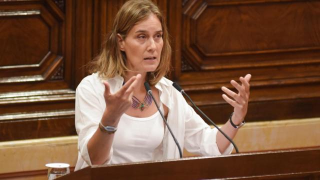 La líder de los Comuns en el Parlament, Jéssica Albiach, en el pleno del Parlament