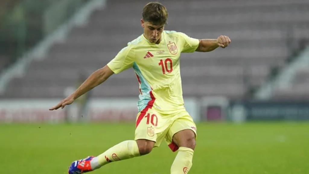 Pablo Torre, durante el partido de España sub-21 contra Escocia