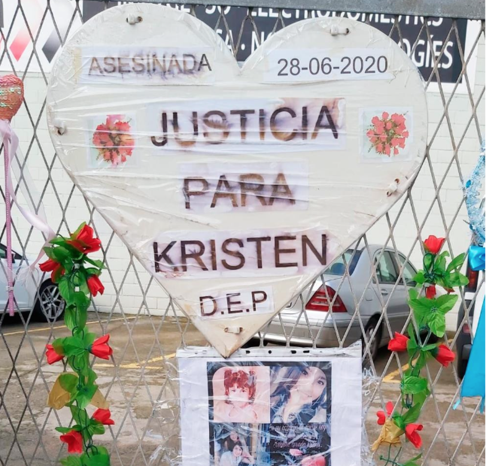 El memorial dedicado a Kristen, la joven asesinada en Cornellà en junio de 2020