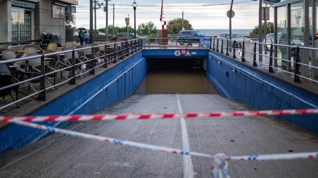 Inundación en Arenys de Mar (Barcelona)