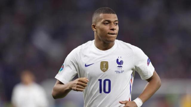 Kylian Mbappé, durante un partido con la selección de Francia