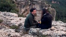 Yago Zarroca pidiendo matrimonio a su futura esposa
