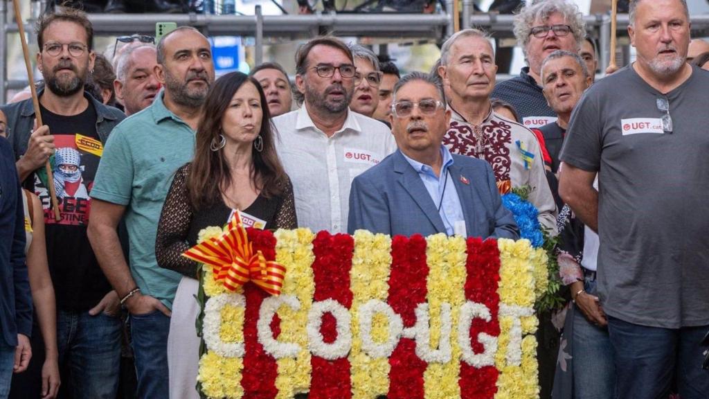 Los líderes de CCOO y UGT, en Rafael de Casanovas hoy