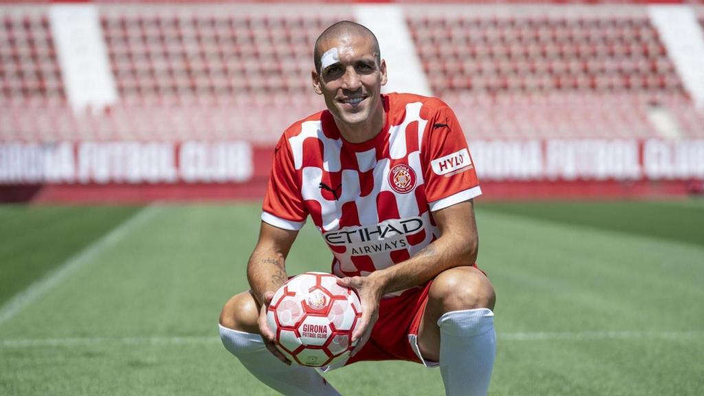 Oriol Romeu, en la presentación con el Girona FC 2024-25