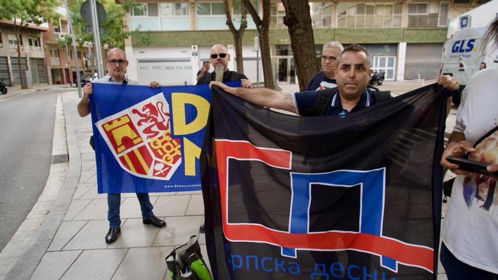 Los ultras de DN, en Barcelona