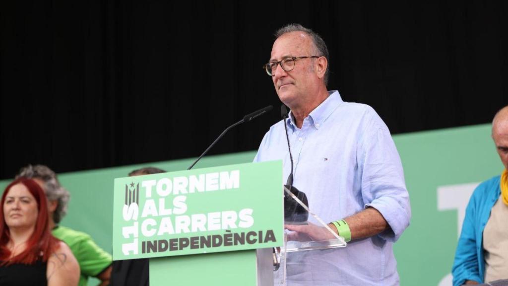 Xavier Antich, presidente de Òmnium, en el acto de la Diada hoy