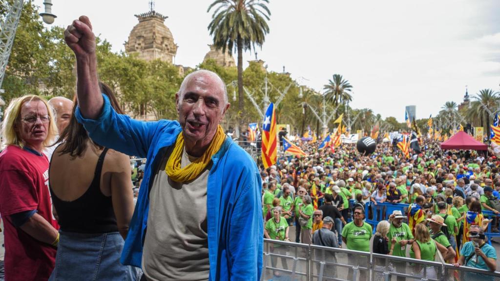 Lluís Llach, en la marcha de Barcelona hoy