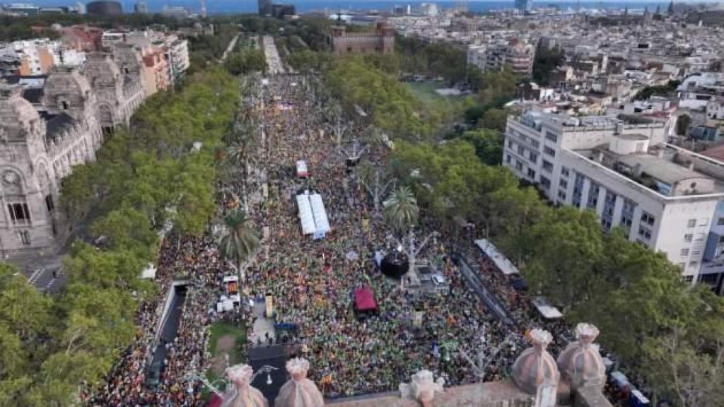 Foto aérea de Arc de Triomf en Barcelona