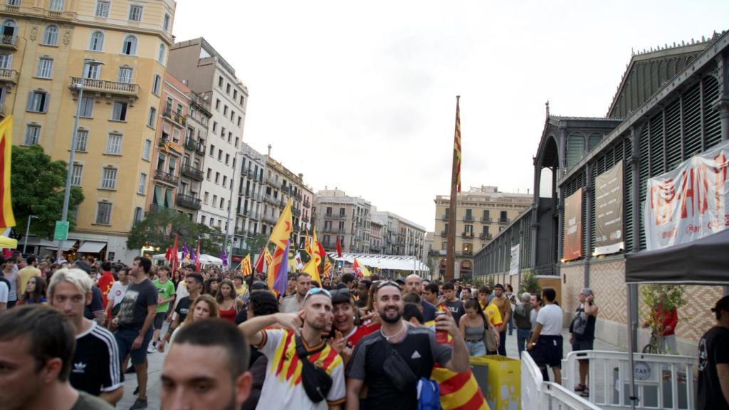 La protesta de la CUP en Barcelona