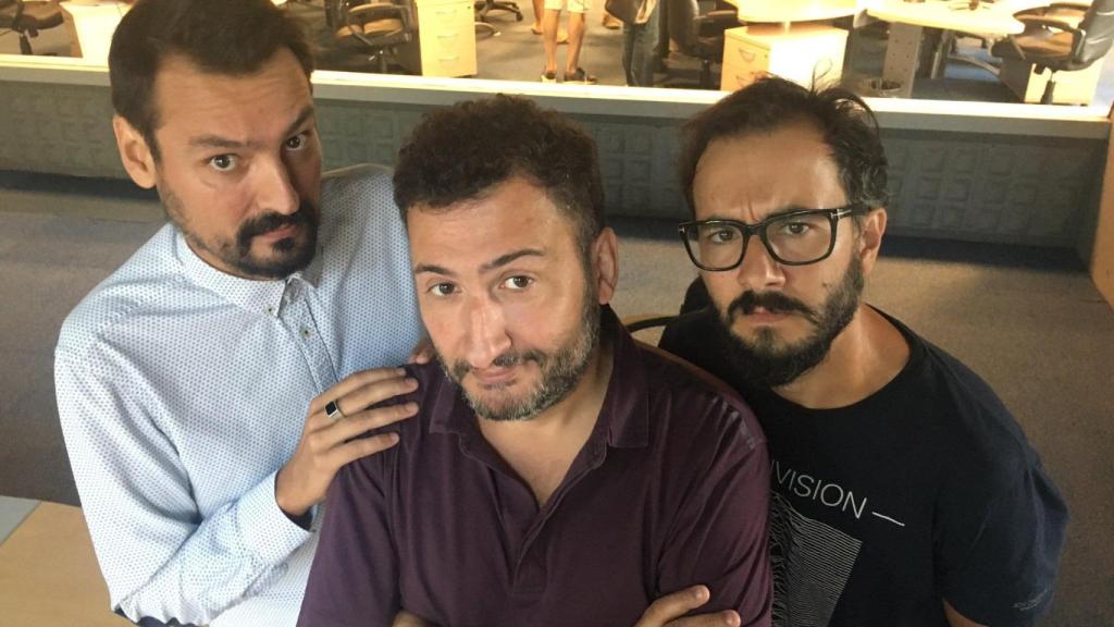 Imagen de Toni Soler y los humoristas Òscar Andreu y Jair Domínguez