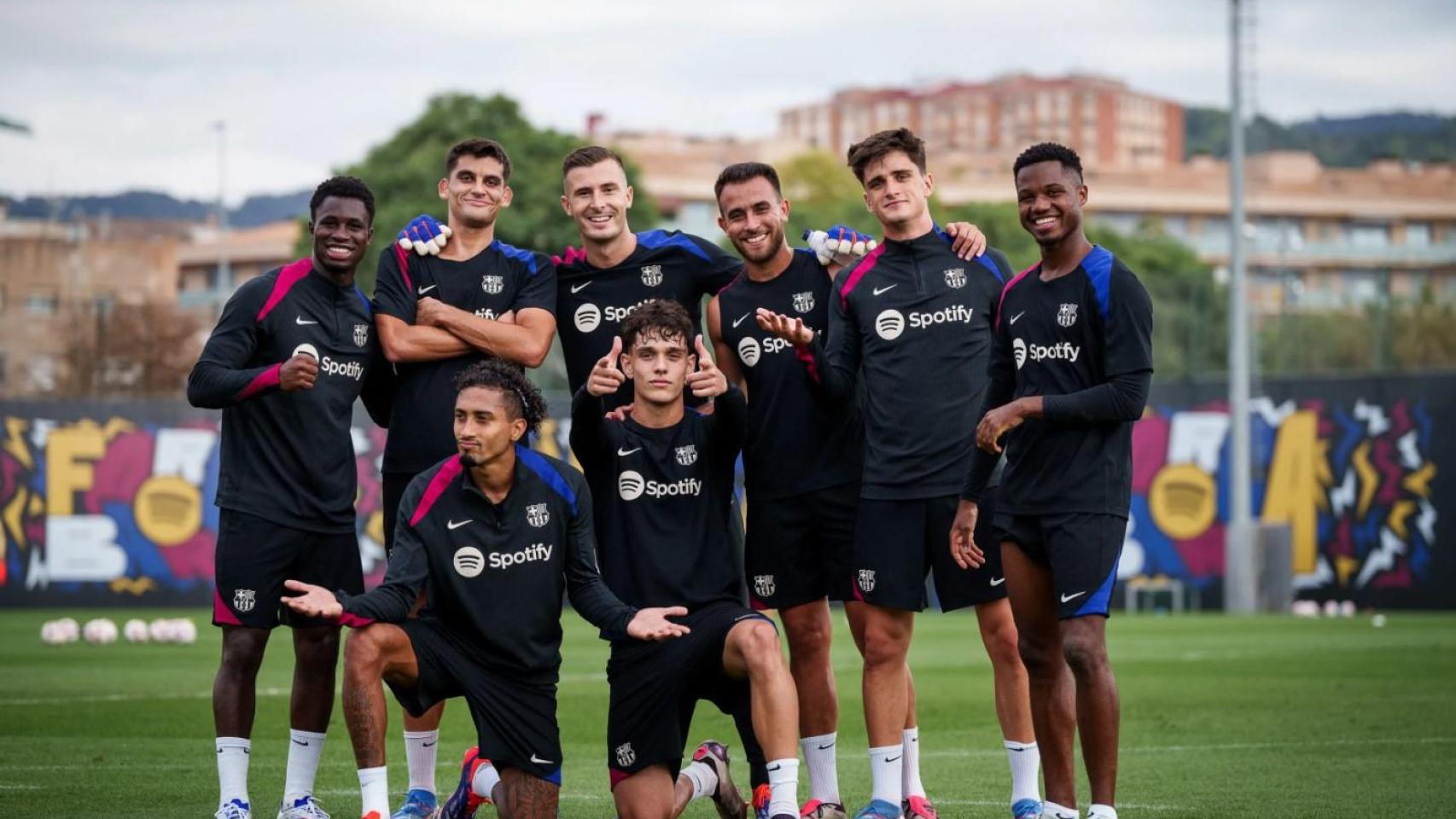 Los jugadores del Barça se entrenan durante el parón de selecciones de septiembre