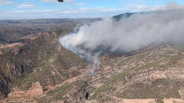 Incendio en Cabacés (Tarragona)