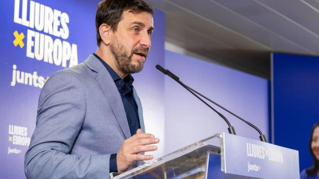 Toni Comín, de Junts per Catalunya, en un acto en Bruselas