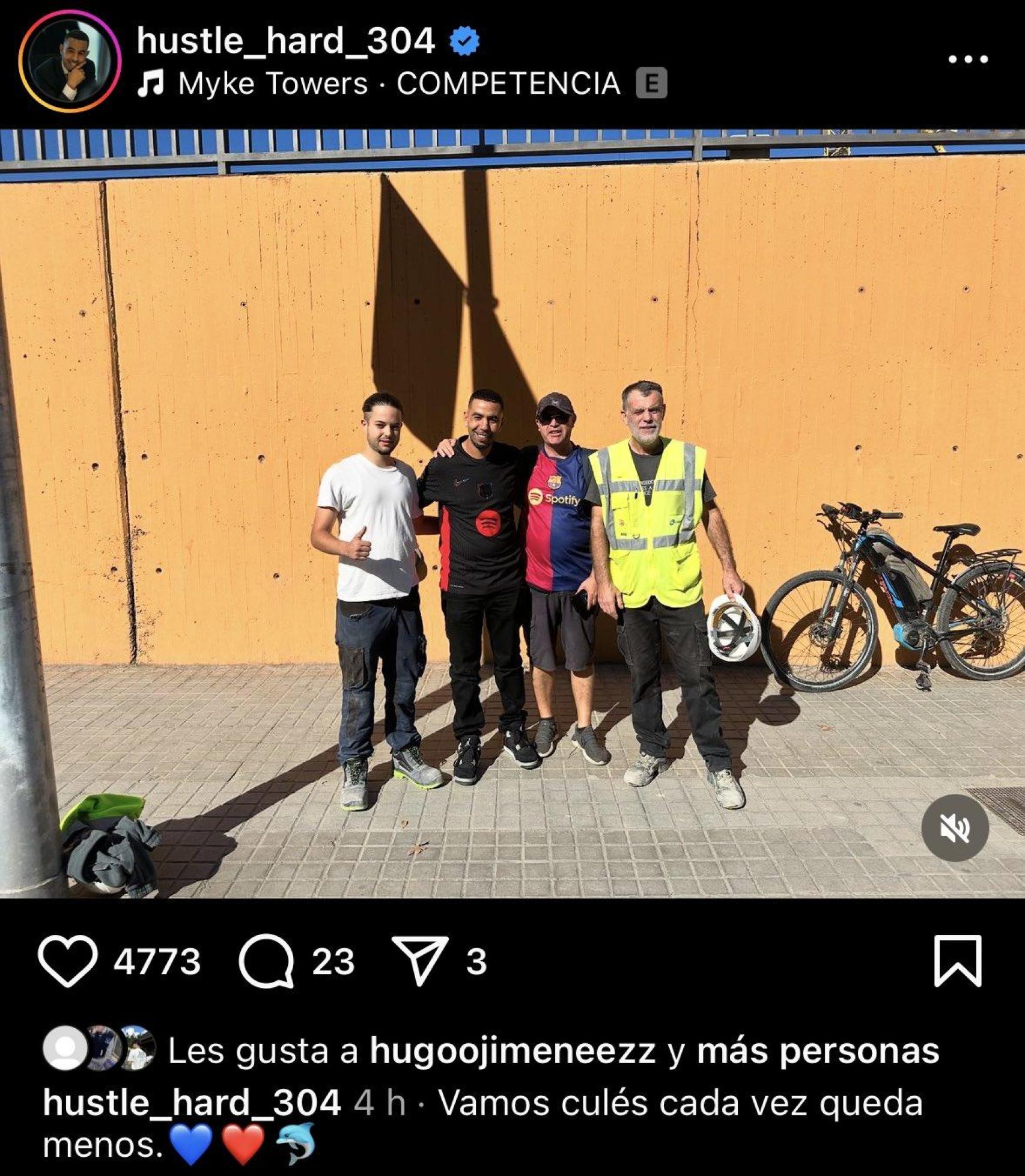 El padre de Lamine Yamal, Mounir, visita las obras del Camp Nou