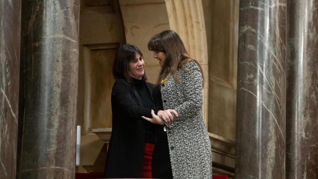 Imagen conjunta de Aurora Madaula y Laura Borràs