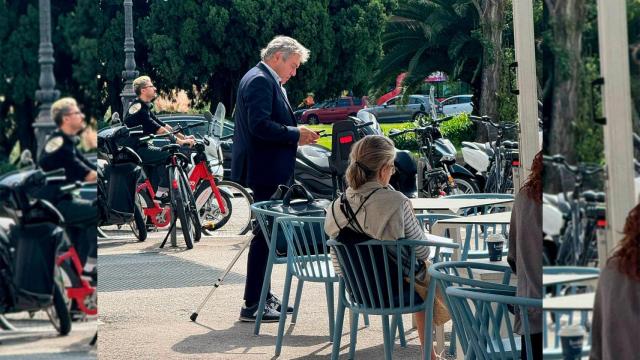 Jordi Puig, en el Turó Park tras el incidente ayer