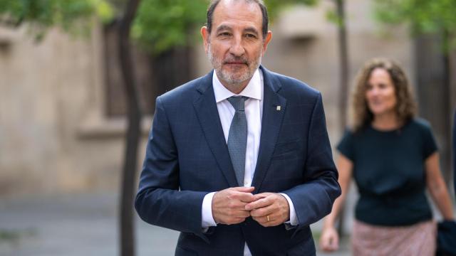 El 'conseller' de Justicia y Calidad Democrática, Ramon Espadaler, a su llegada al primer Consell Executiu del Govern