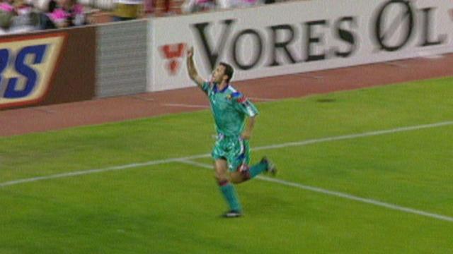 Stoichkov marcó el único gol del partido Mónaco-Barça, en 1994