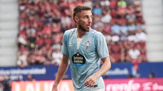 Mingueza, en un partido con el Celta de Vigo