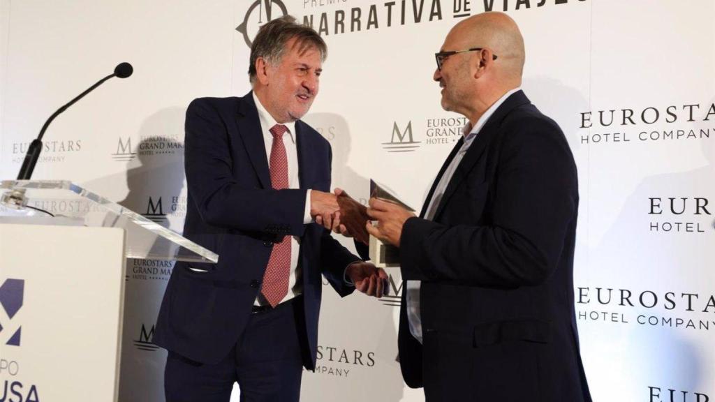 Amancio López junto a Antonio Fornés, en la entrega del Premio Eurostars