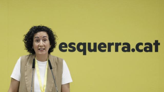 La secretaria general de ERC, Marta Rovira, durante su intervención en el inicio del Consell Nacional del partido