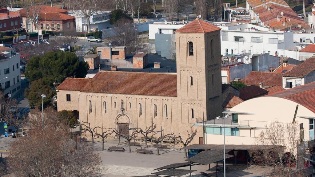 Vista aérea de la iglesia de Sant Esteve de Parets del Vallès