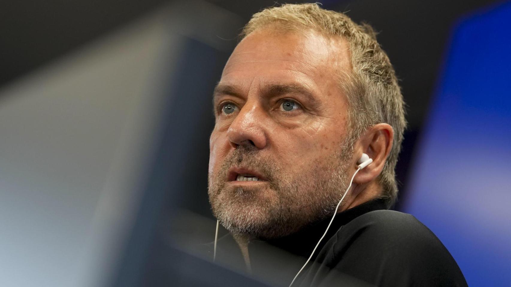 Hansi Flick, en rueda de prensa, antes del Barça-Getafe