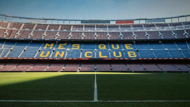 Imagen de las gradas vacías del  Camp Nou