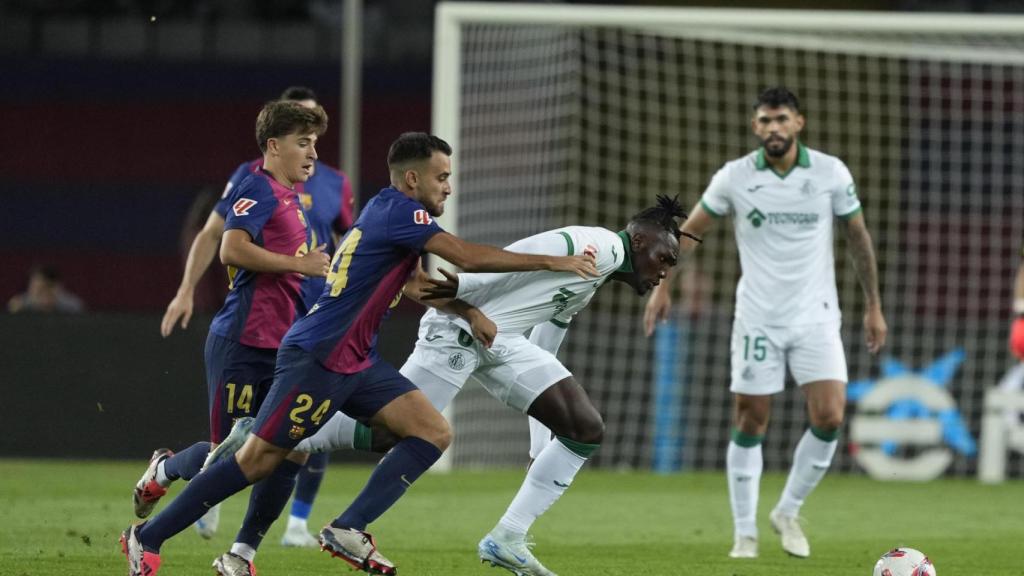 Éric García, durante el partido entre el Barça y el Getafe