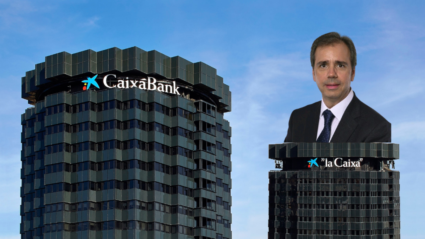 Exterior de la sede de Caixabank en Barcelona