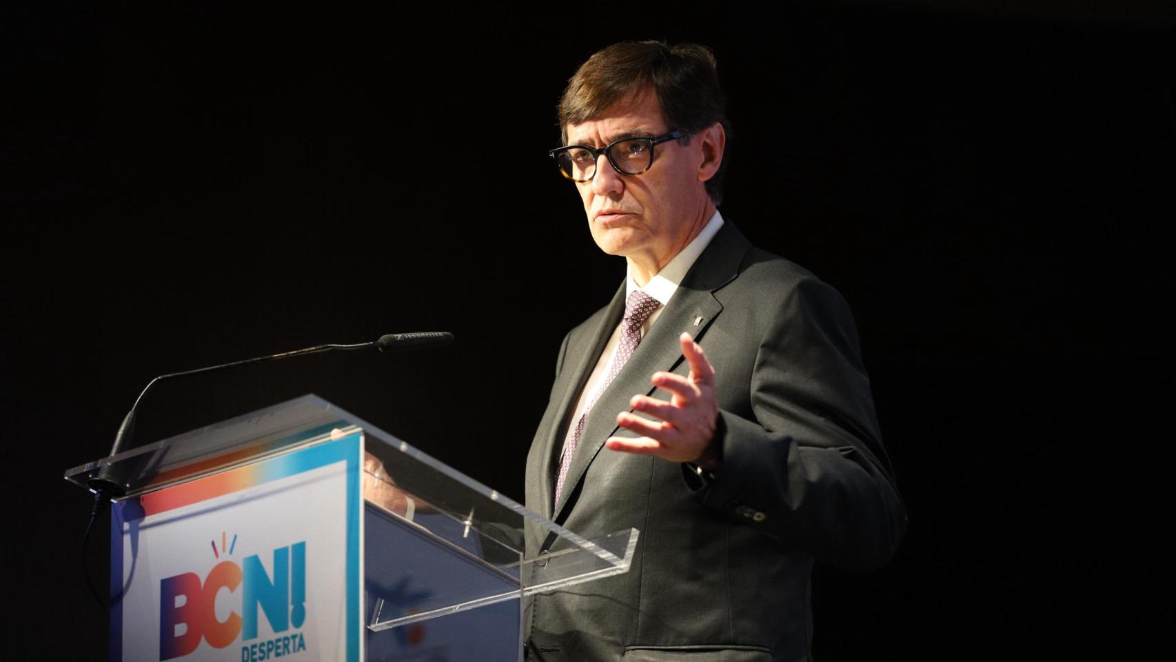 Salvador Illa, durante su intervención en la segunda edición del foro 'BCN Desperta!'