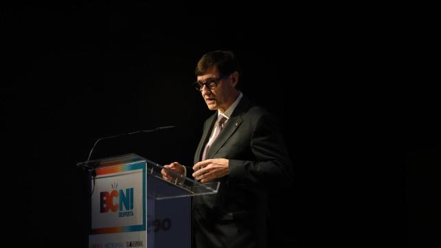 Salvador Illa, durante el discurso de cierre del foro 'BCN Desperta!'