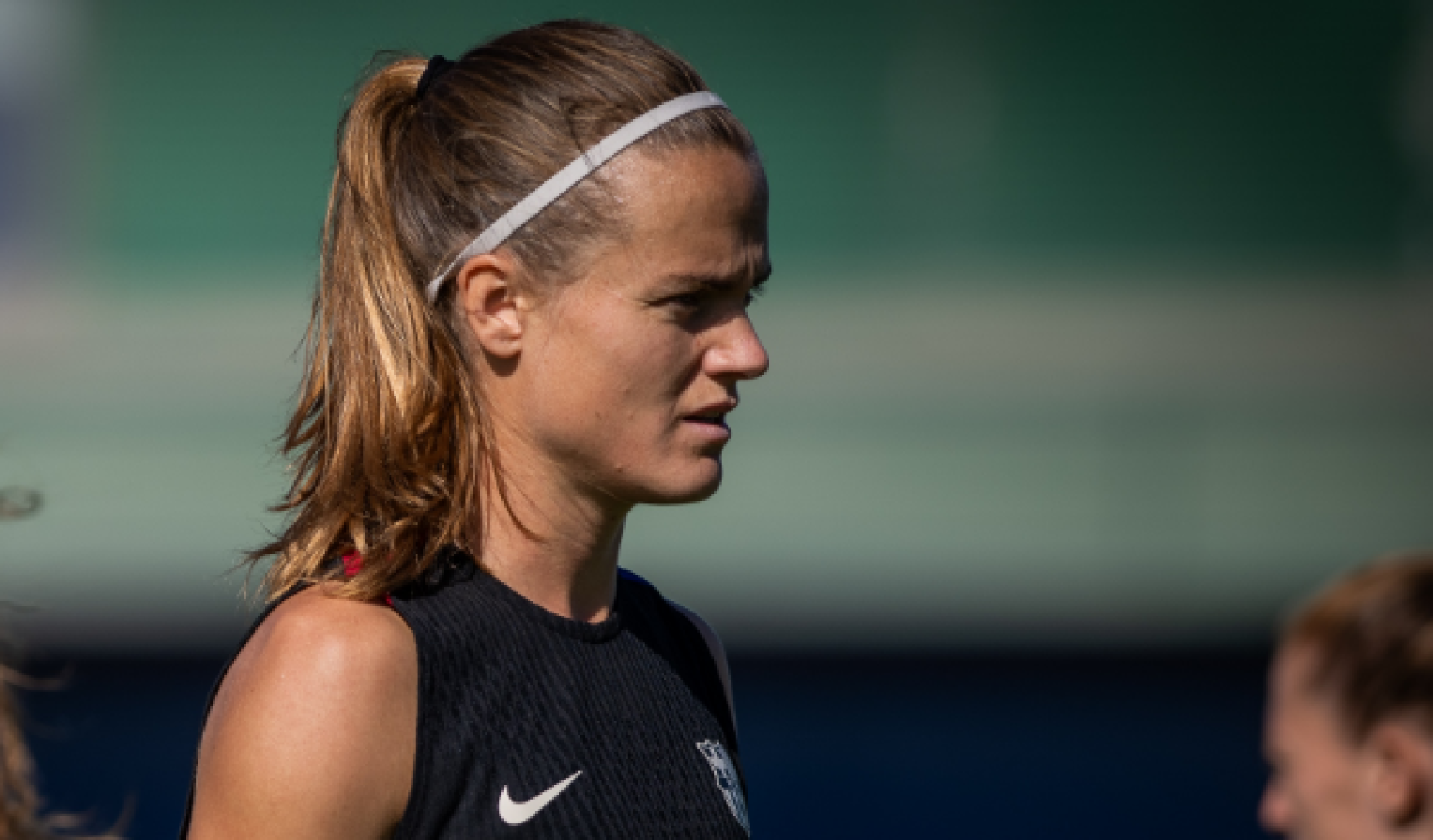 Irene Paredes, durante un entrenamiento del Barça Femenino