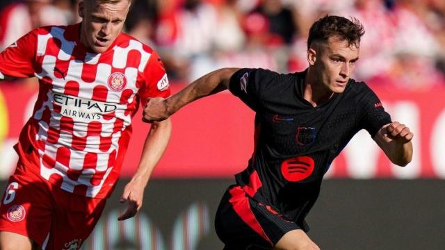 Marc Casadó durante el partido de Liga contra el Girona