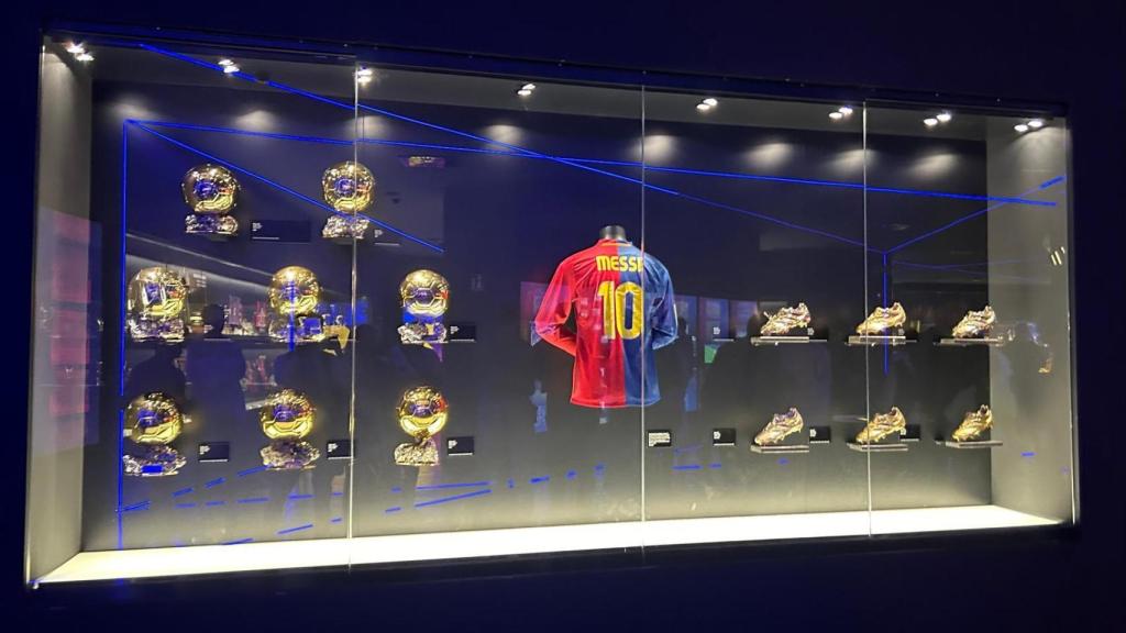 Camiseta de Messi en el Museo del Barça