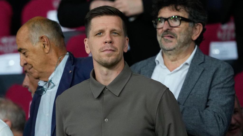 Szczesny se deja ver en Montjuïc durante el Barça-Young Boys de Champions