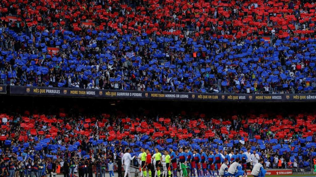 El Camp Nou lleno antes de un Barça-Real Madrid