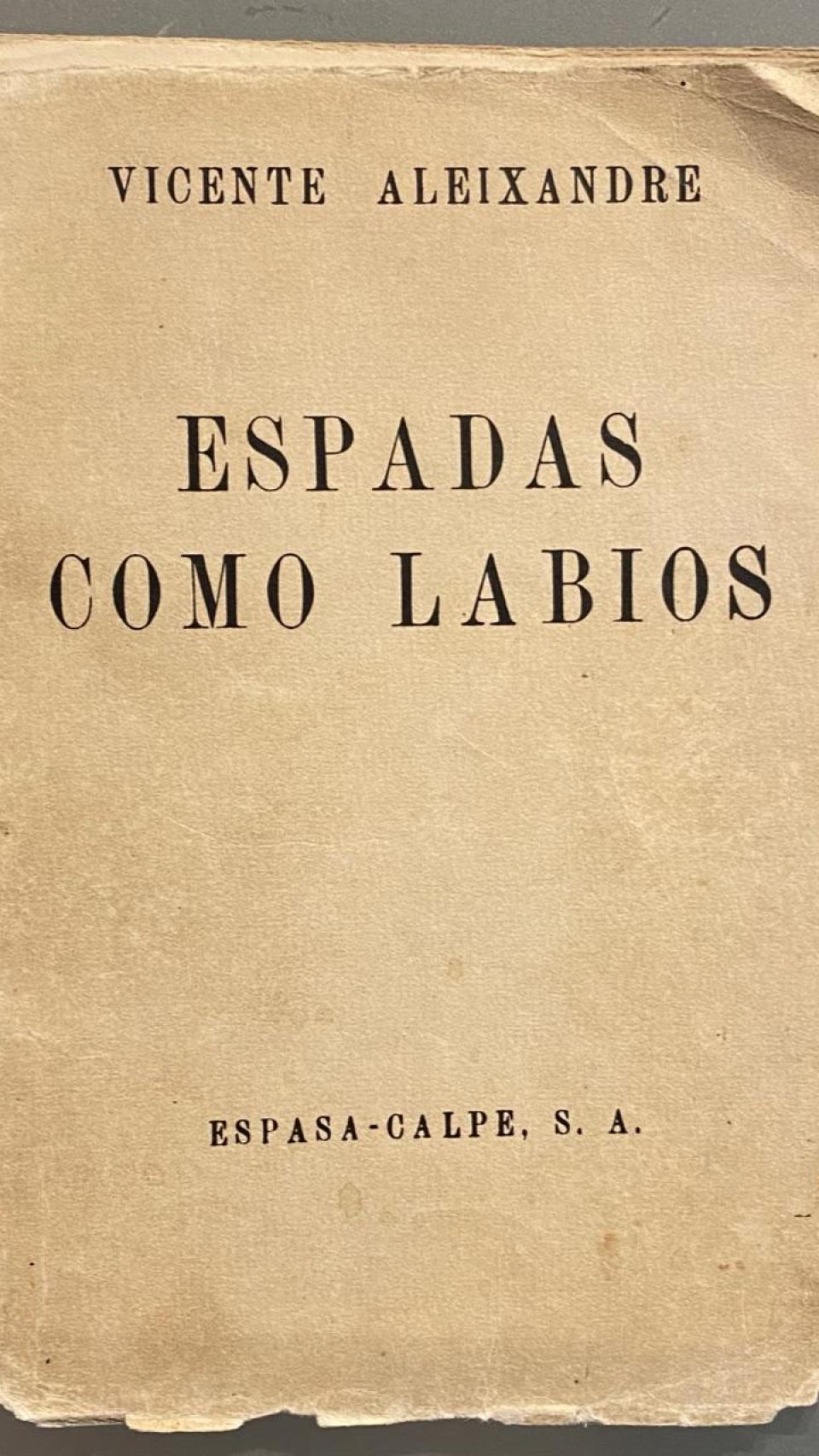 Edición de 1932 de 'Espadas como labios'