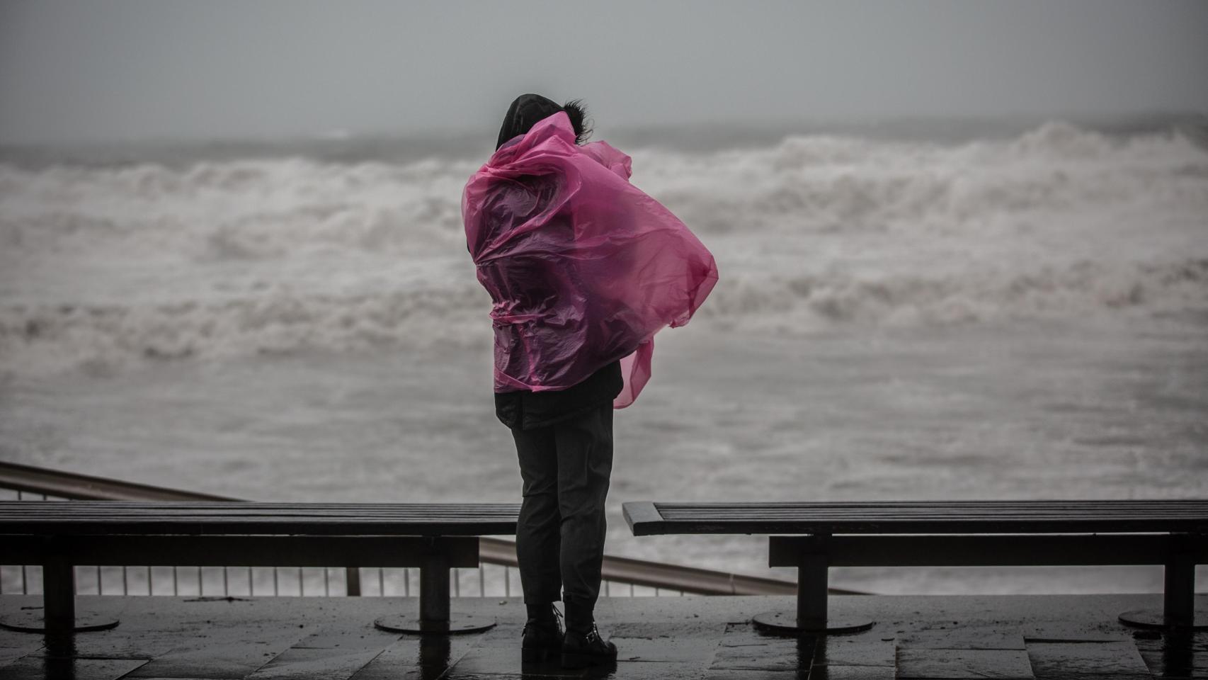 Un temporal, en Barcelona, en 2020