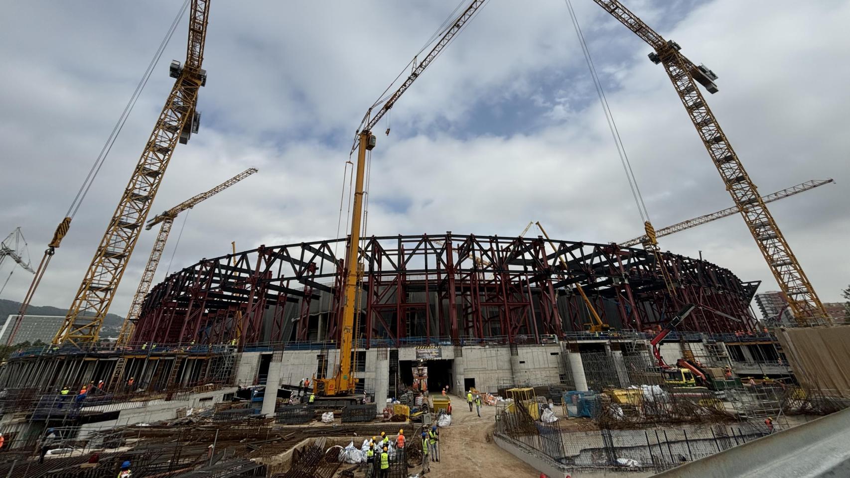 Las obras del Camp Nou en octubre de 2024