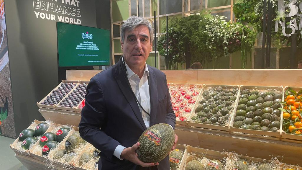 Antonio Alarcón, CEO de Bollo Natural Fruit, en la feria Fruit Attraction