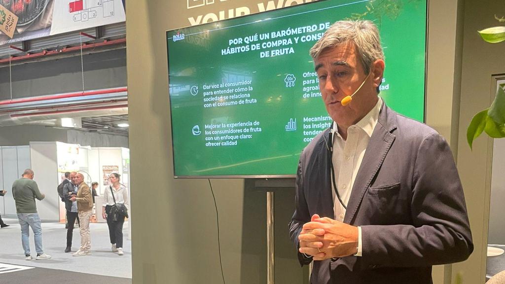 Antonio Alarcón presenta el barómetro de Bollo Fruit en el Fruit Attraction