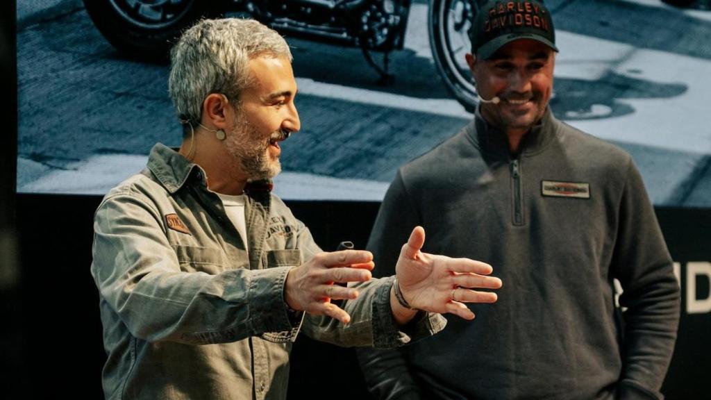 Francesco Vanni, director general de Harley Davidson en España, en un acto