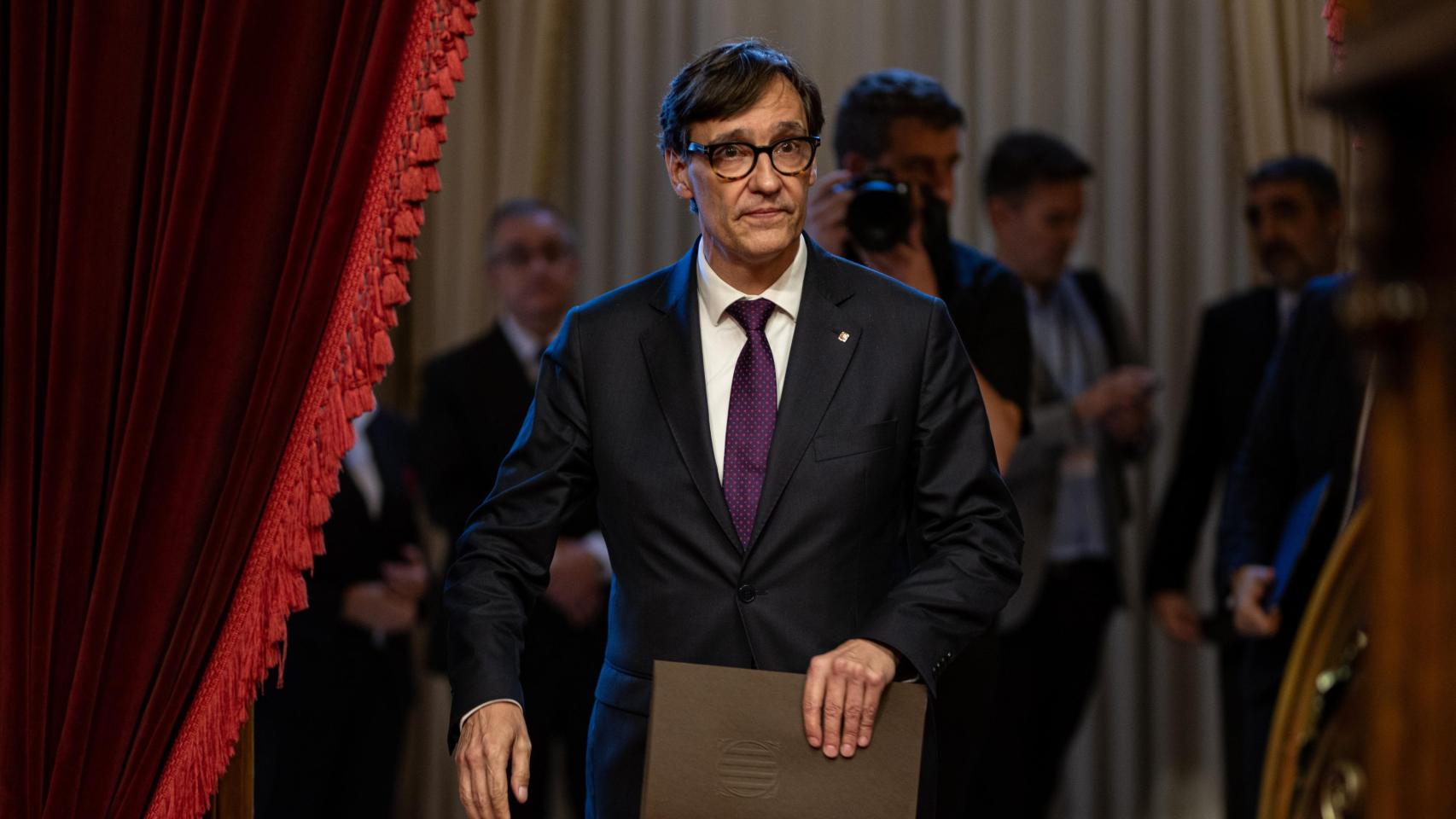 El presidente de la Generalitat, Salvador Illa, durante el primer Debate de Política General (DPG) en el Parlament