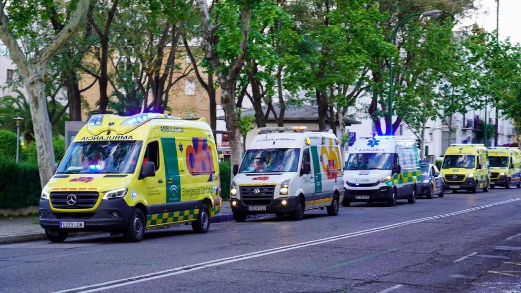 Imagen del servicio de ambulancias en la provincia de Sevilla