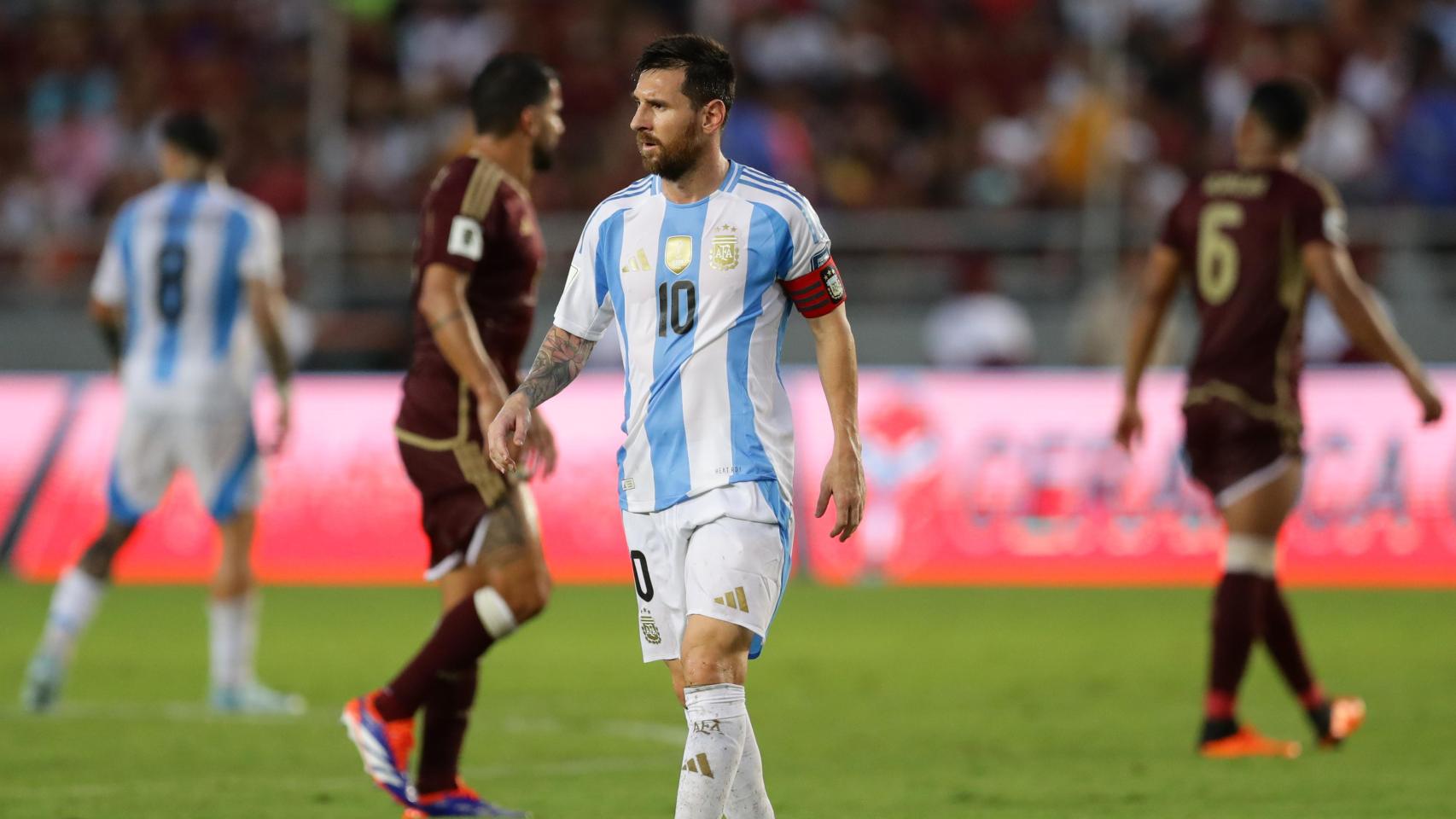 Leo Messi, en un partido de las eliminatorias sudamericanas para el Mundial