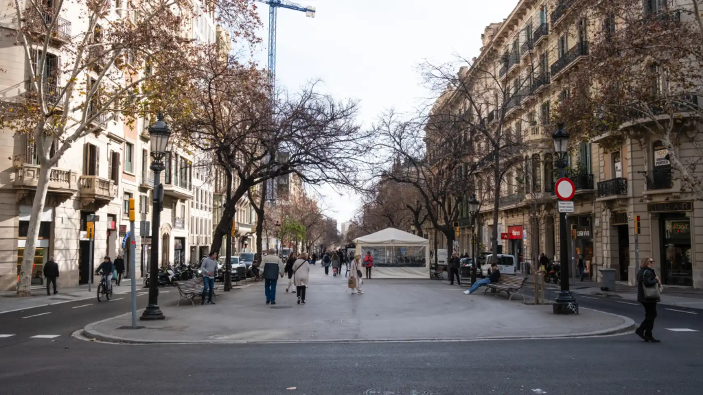 Rambla de Catalunya, donde se encontraba el despacho de abogados