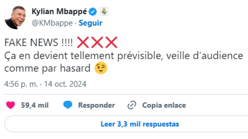 Mbappé estalla contra una noticia de RMC Sport