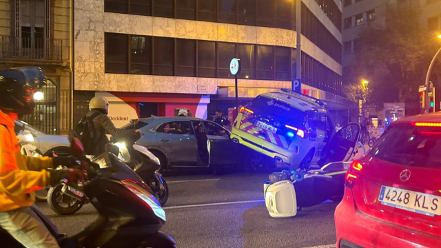 Imagen del accidente intencionado en Barcelona